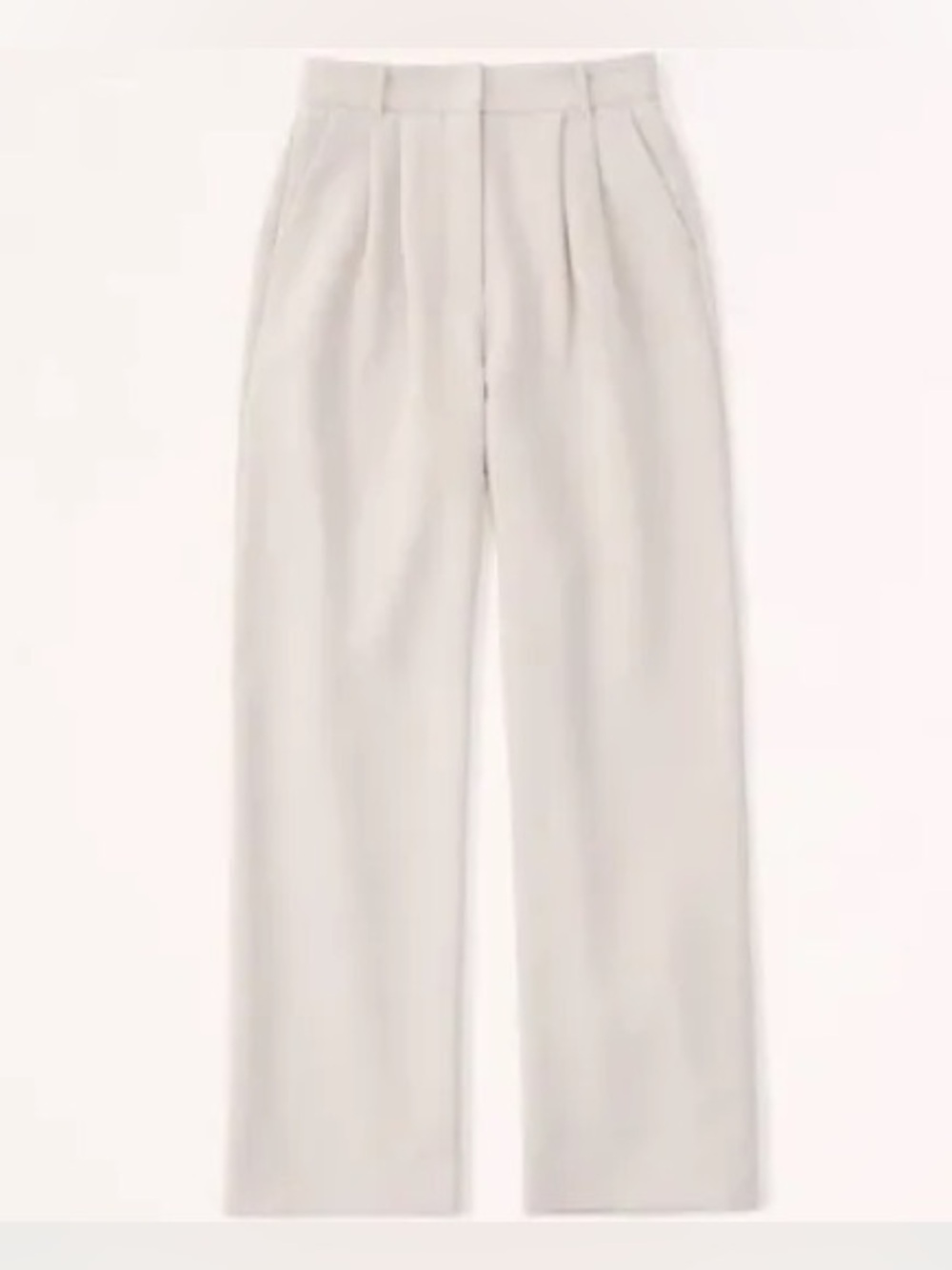 Abercrombie & Fitch Women's White and Cream Tailored-Trousers